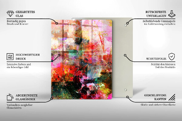 Sklo za sporák Malování abstrakce