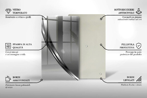 Kryt na varnou desku Kovová abstrakce
