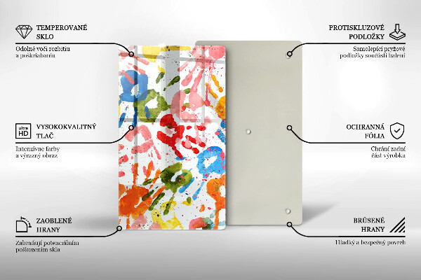 Kryt na varnou desku Stopy dětských rukou