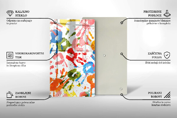 Kryt na varnou desku Stopy dětských rukou