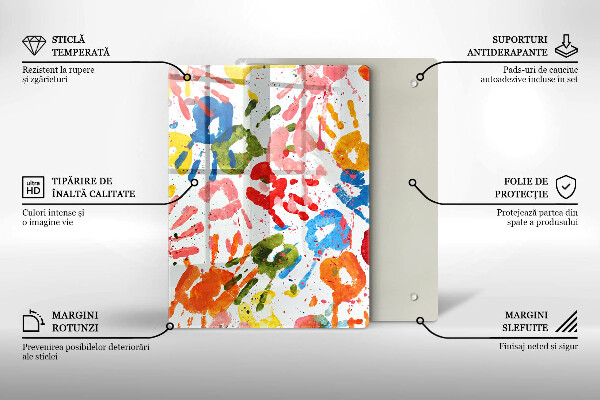 Kryt na varnou desku Stopy dětských rukou