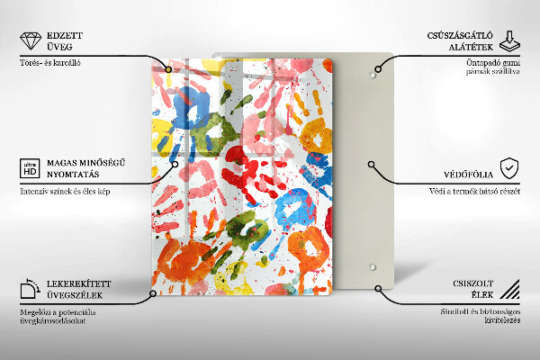 Kryt na varnou desku Stopy dětských rukou