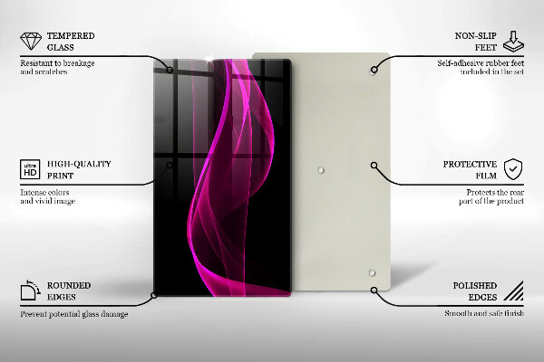 Kryt na varnou desku Růžová abstrakce