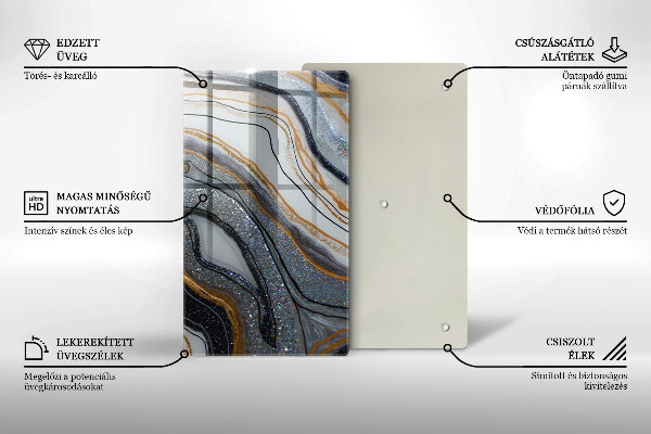 Kryt na varnou desku Skála se zlatem