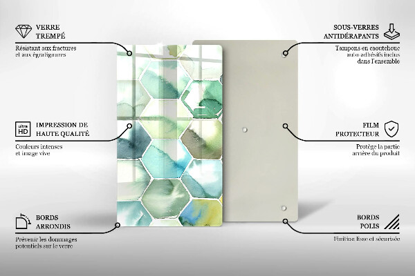 Kryt na varnou desku Akvarel šestiúhelníky