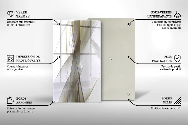 Sklo za sporák Abstraktní linie designu
