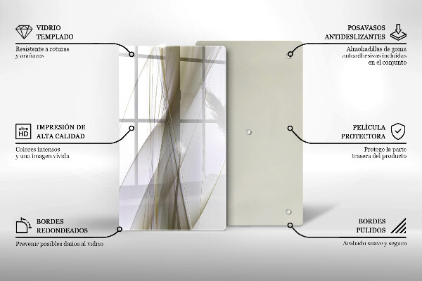 Sklo za sporák Abstraktní linie designu