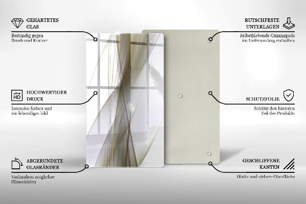 Sklo za sporák Abstraktní linie designu