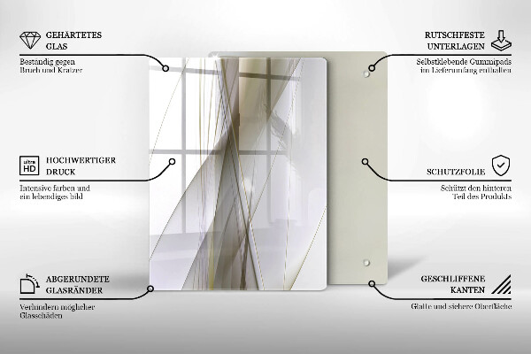 Sklo za sporák Abstraktní linie designu