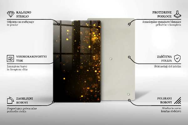 Kryt na varnou desku Zlaté třpytky