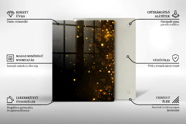 Kryt na varnou desku Zlaté třpytky