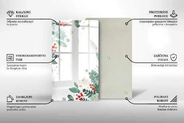 Sklo za sporák Akvarel listy