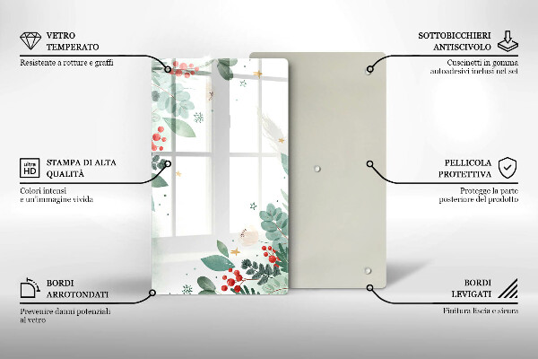 Sklo za sporák Akvarel listy