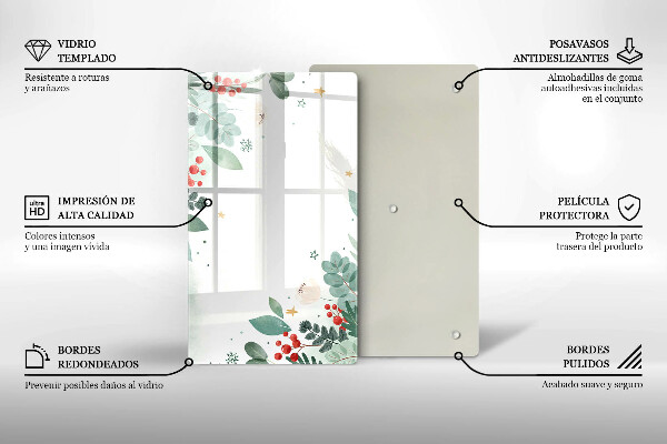 Sklo za sporák Akvarel listy