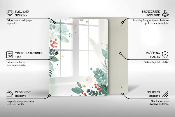 Sklo za sporák Akvarel listy