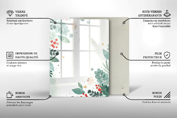 Sklo za sporák Akvarel listy