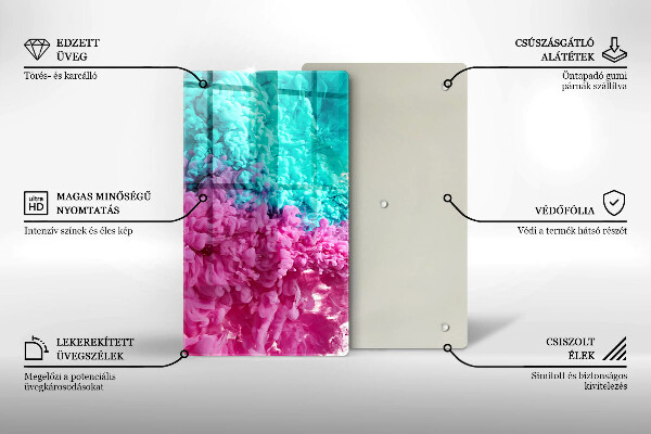 Kryt na varnou desku Tyrkysově růžový kouř