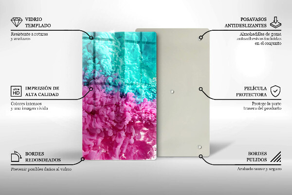 Kryt na varnou desku Tyrkysově růžový kouř