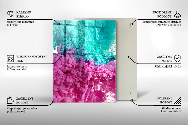 Kryt na varnou desku Tyrkysově růžový kouř