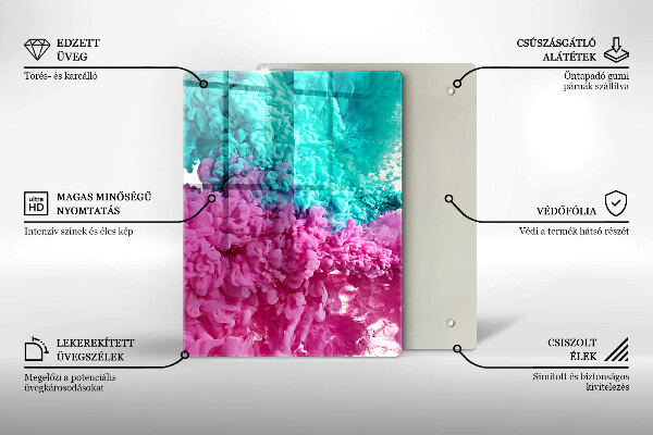 Kryt na varnou desku Tyrkysově růžový kouř