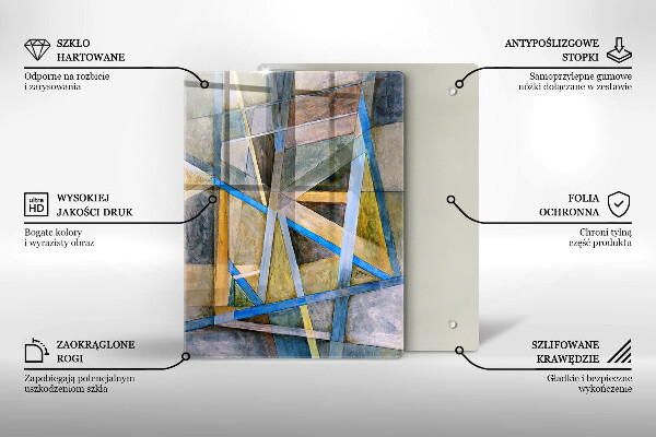 Sklo za sporák Malované čáry abstrakce
