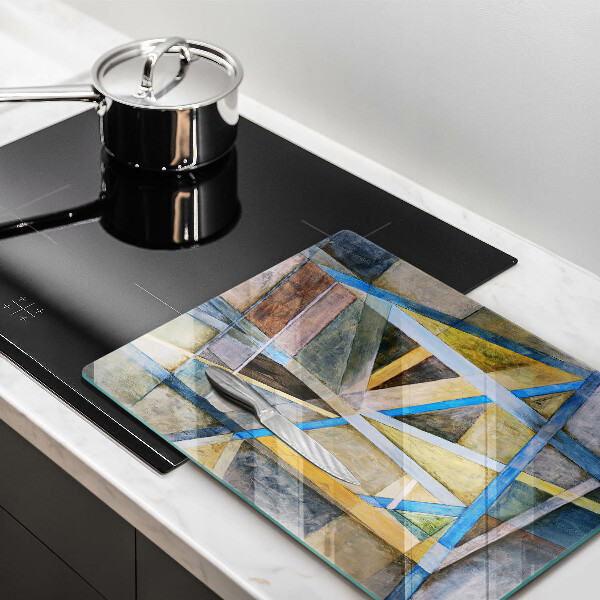 Sklo za sporák Malované čáry abstrakce