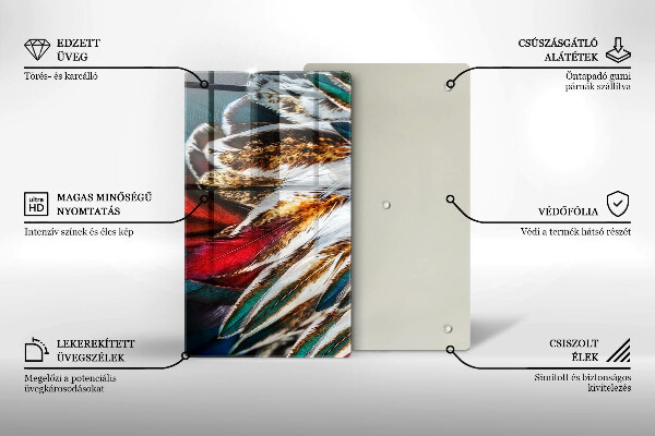 Kryt na varnou desku Boho ptačí peří