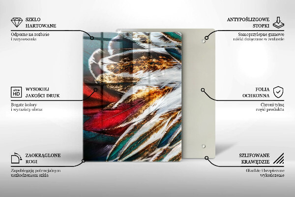 Kryt na varnou desku Boho ptačí peří