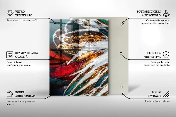 Kryt na varnou desku Boho ptačí peří