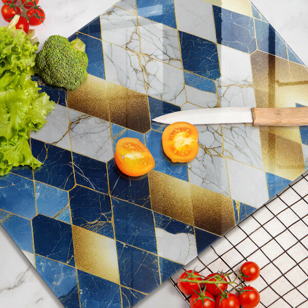 Kryt na varnou desku Zlaté mramorové kosočtverce