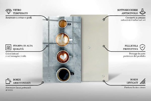 Kryt na varnou desku Kuchyně - hrnky na kávu