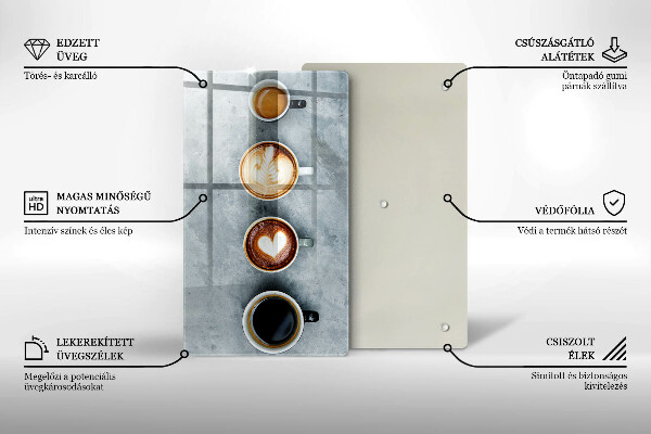 Kryt na varnou desku Kuchyně - hrnky na kávu