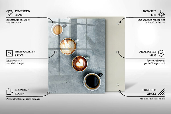 Kryt na varnou desku Kuchyně - hrnky na kávu