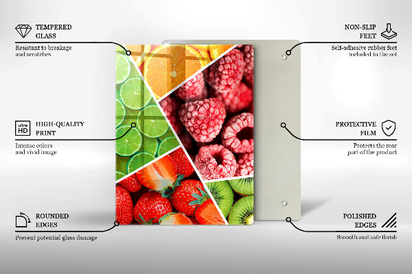 Kryt na varnou desku Barevné ovoce