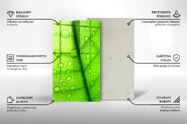 Kryt na varnou desku Detailní záběr na list