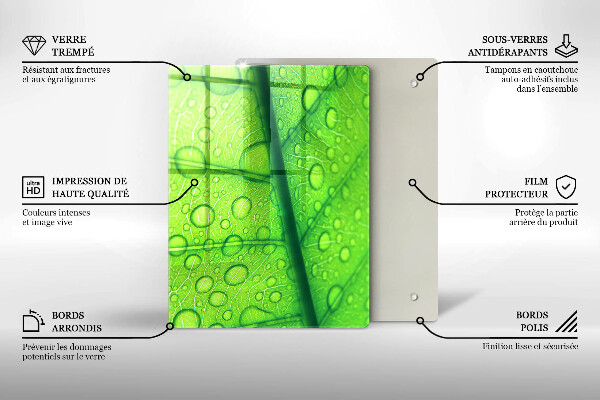 Kryt na varnou desku Detailní záběr na list