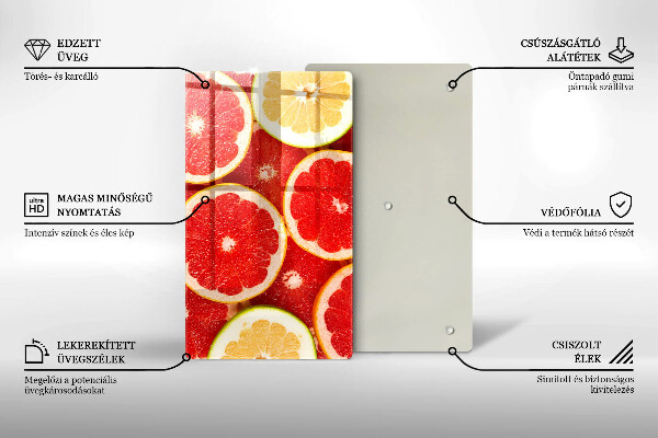 Kryt na varnou desku Plátky grapefruitu