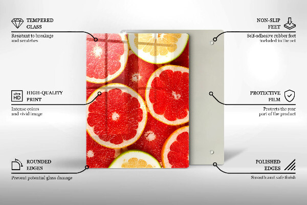 Kryt na varnou desku Plátky grapefruitu