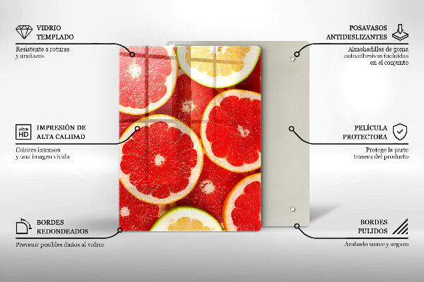 Kryt na varnou desku Plátky grapefruitu