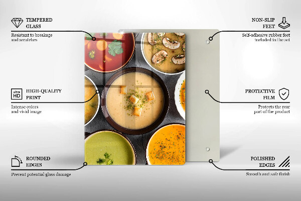 Kryt na varnou desku Barevné polévky