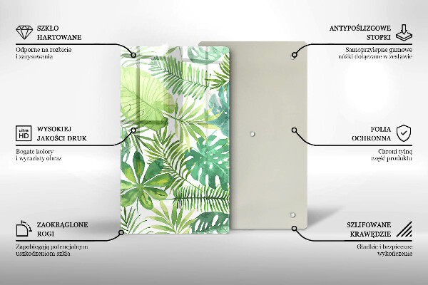 Kryt na varnou desku Akvarel boho listy