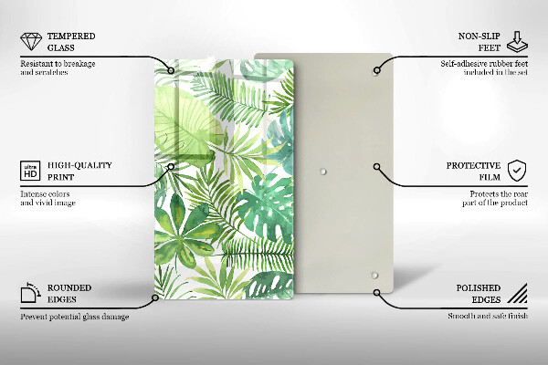 Kryt na varnou desku Akvarel boho listy