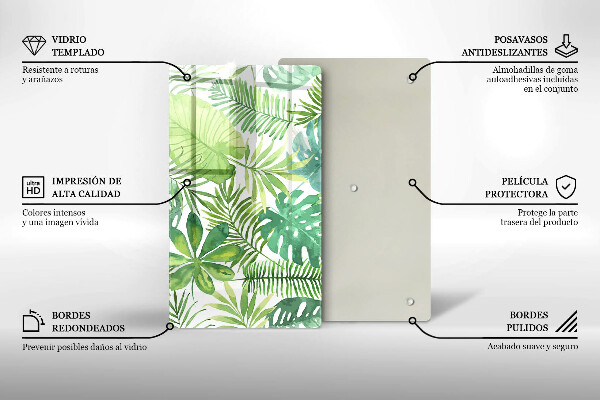 Kryt na varnou desku Akvarel boho listy