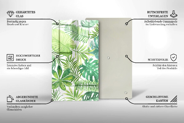 Kryt na varnou desku Akvarel boho listy