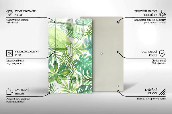 Kryt na varnou desku Akvarel boho listy