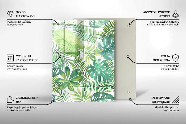 Kryt na varnou desku Akvarel boho listy