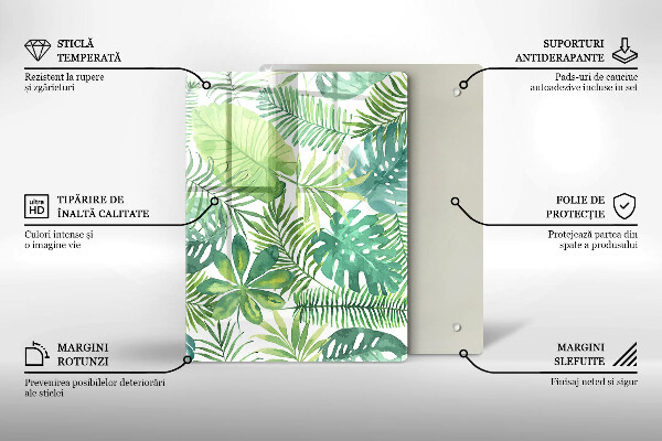 Kryt na varnou desku Akvarel boho listy