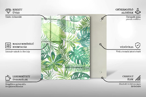 Kryt na varnou desku Akvarel boho listy