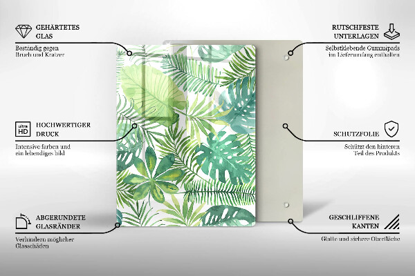 Kryt na varnou desku Akvarel boho listy