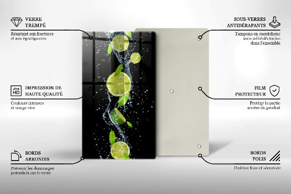 Sklo za sporák Šťavnaté limetky ve vodě